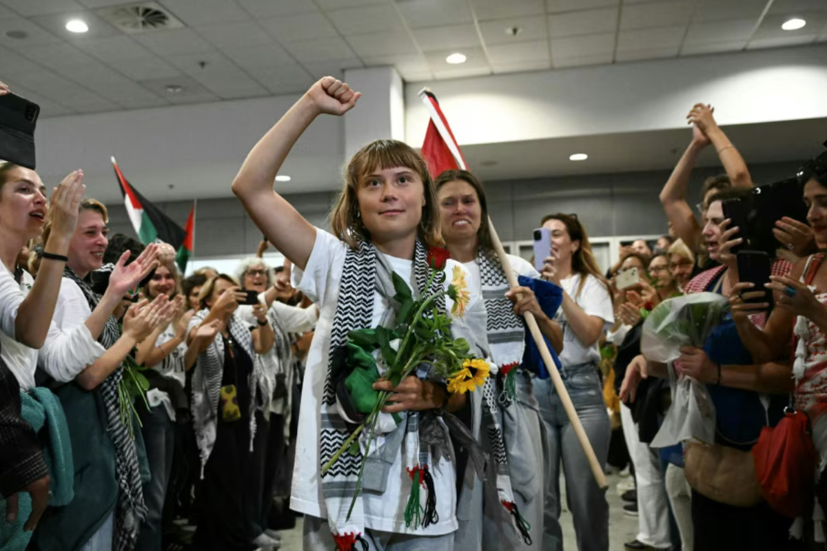 Greta Thunberg Arrives in Greece with Expelled Gaza Flotilla Activists
