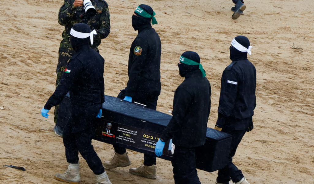 hamas hands over another israeli hostages body vows to return remaining victims Hamas Hands Over Another Israeli Hostage’s Body, Vows to Return Remaining Victims