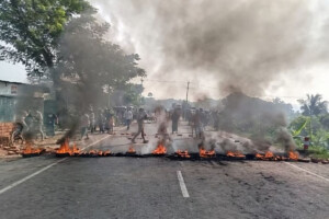 Highways in Faridpur Blocked with Fire, Vehicle Movement Halted