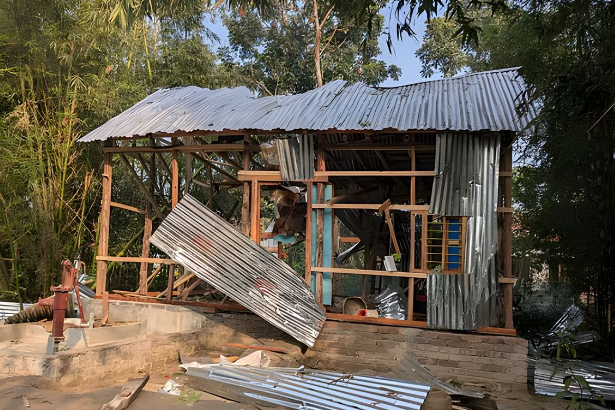 In Shariatpur, a grenade exploded in a residential house, leaving a bloodied body found half a kilometre away