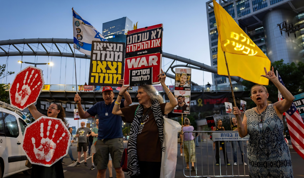israeli protesters call for hostage deal ahead of cabinet meeting Israeli Protesters Call for Hostage Deal Ahead of Cabinet Meeting