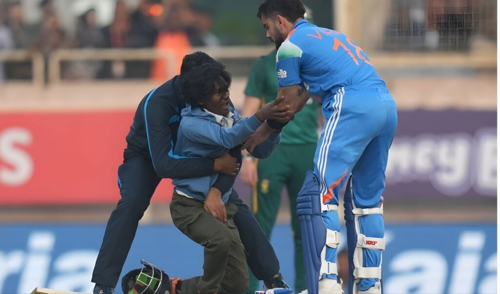 kohlis record century overshadowed by fan intrusion Kohli’s Record Century Overshadowed by Fan Intrusion