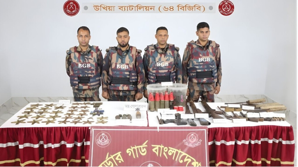 large cache of weapons seized from teknaf hills by bgb Large Cache of Weapons Seized from Teknaf Hills by BGB