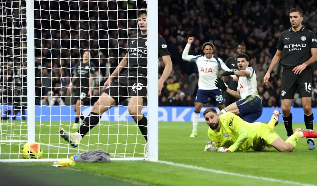 manchester city halted by tottenham through luck and brilliant goal Manchester City Halted by Tottenham Through Luck and Brilliant Goal
