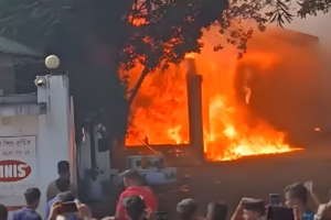 Massive Fire Breaks Out at Coil Factory in Gazipur