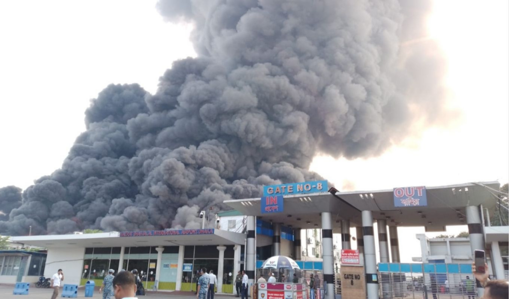 massive fire erupts at hazrat shahjalal international airport 28 fire units deployed Massive Fire Erupts at Hazrat Shahjalal International Airport; 28 Fire Units Deployed