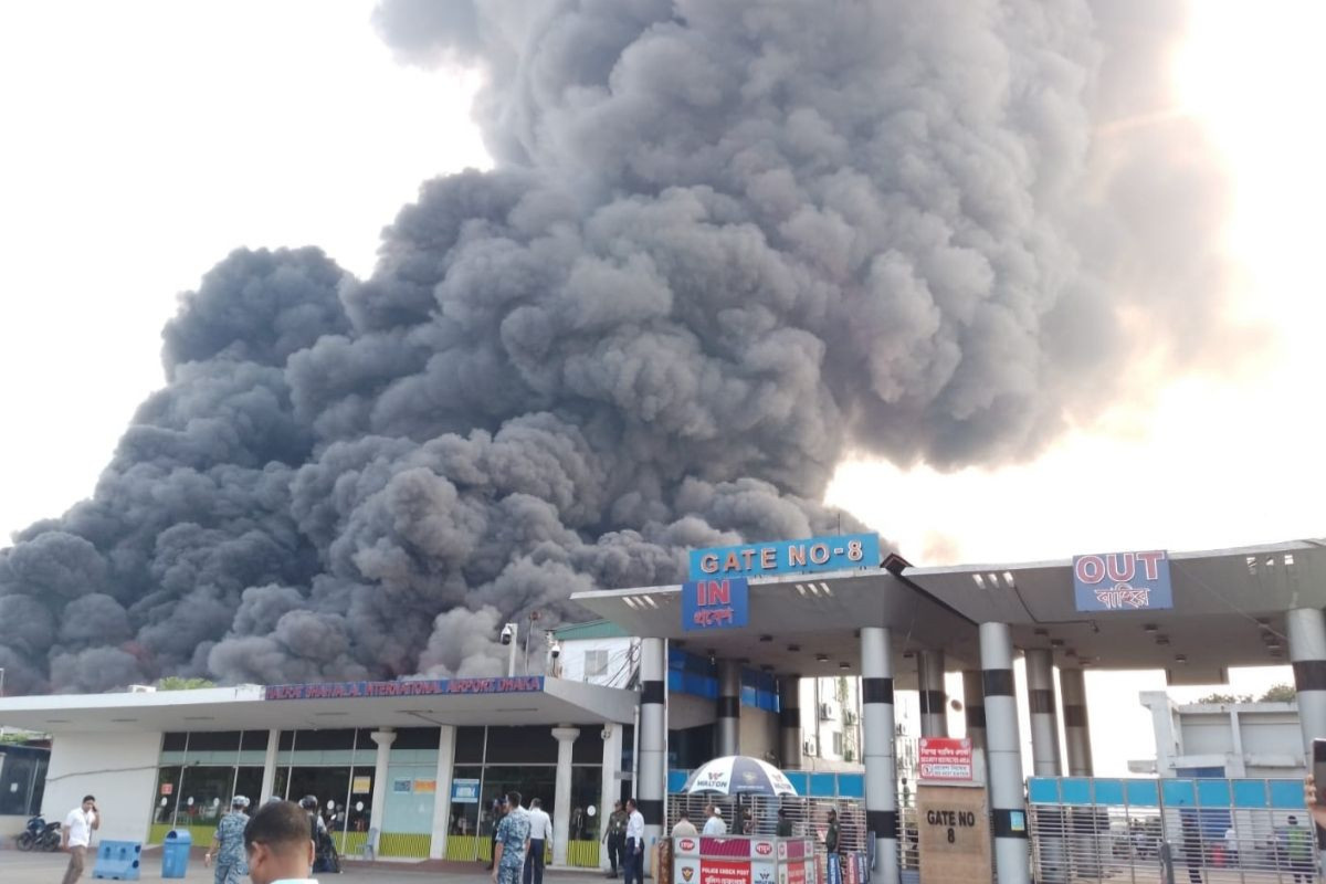 Massive Fire Erupts at Hazrat Shahjalal International Airport; 28 Fire Units Deployed