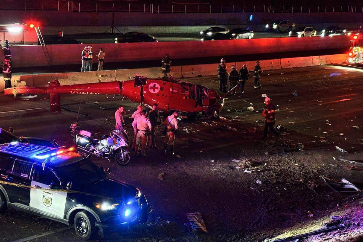 Medical Helicopter Crashes on California Highway, Three in Critical Condition