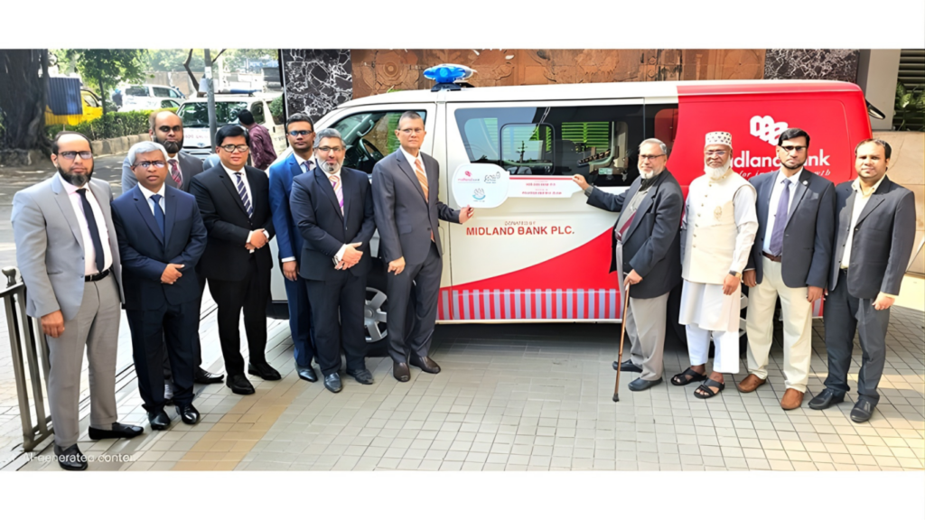 midland bank donates ambulance to anjuman mufidul islam Midland Bank Donates Ambulance to Anjuman Mufidul Islam