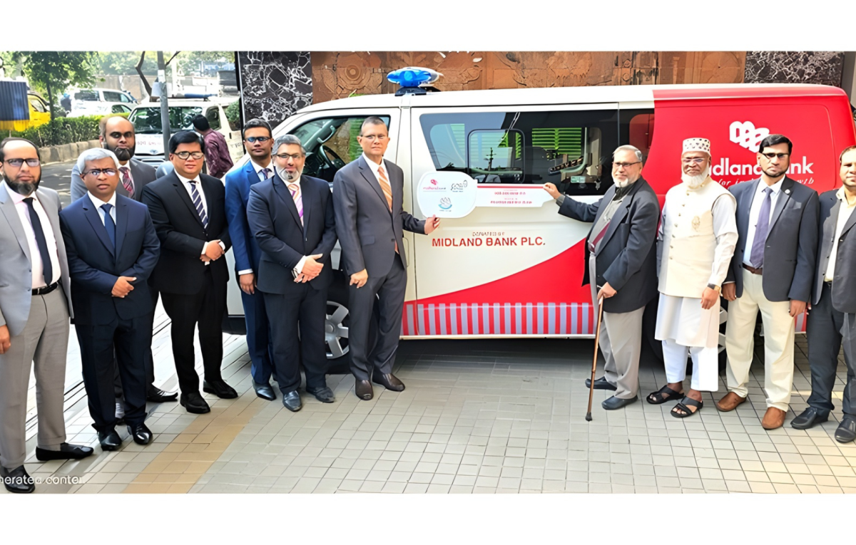 Midland Bank Donates Ambulance to Anjuman Mufidul Islam