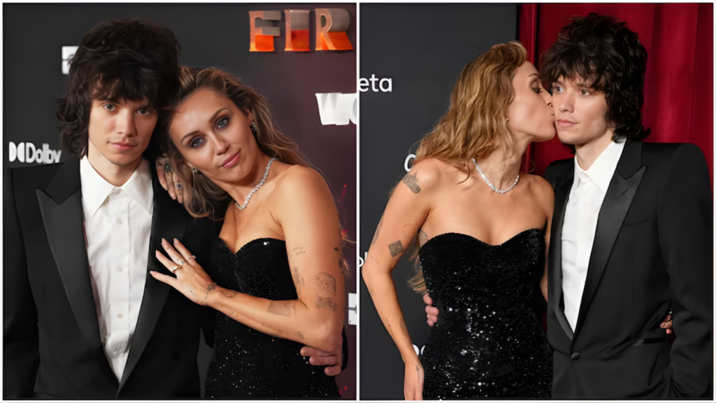 miley cyrus makes her romance public as she appears with maxx morando at film premiere Miley Cyrus Makes Her Romance Public as She Appears with Maxx Morando at Film Premiere