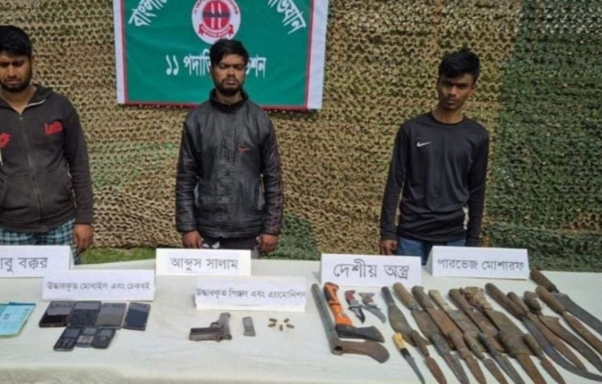 Military Raid in Bogra Yields Firearms and Cache