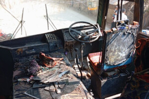 Miscreants Set Fire to Parked Bus in Jashore