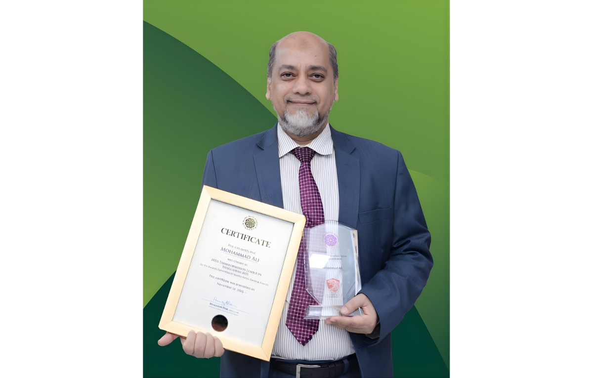 Mohammad Ali Named IRBA Transformation Leader 2025