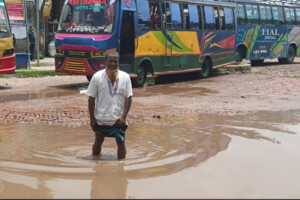Moulvibazar’s Roads Plagued by Chronic Flooding