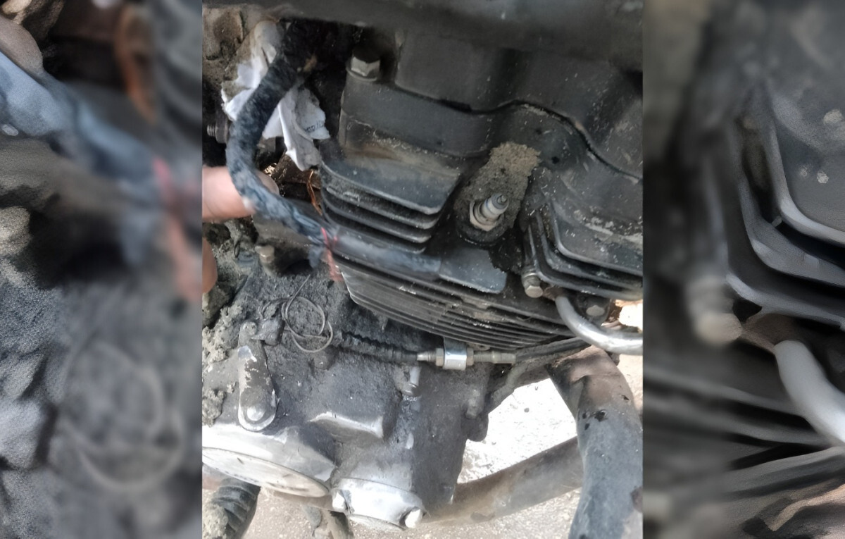 Narrow Escape! Motorcycle Catches Fire at Petrol Station — Panic in Rajbari Sadar, Call for Vigilance