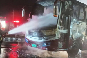 Passenger Bus Set on Fire on Dhaka–Tangail Highway at Midnight