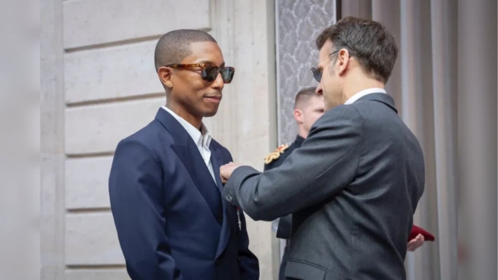 pharrell williams knighted by president macron in paris Pharrell Williams Knighted by President Macron in Paris