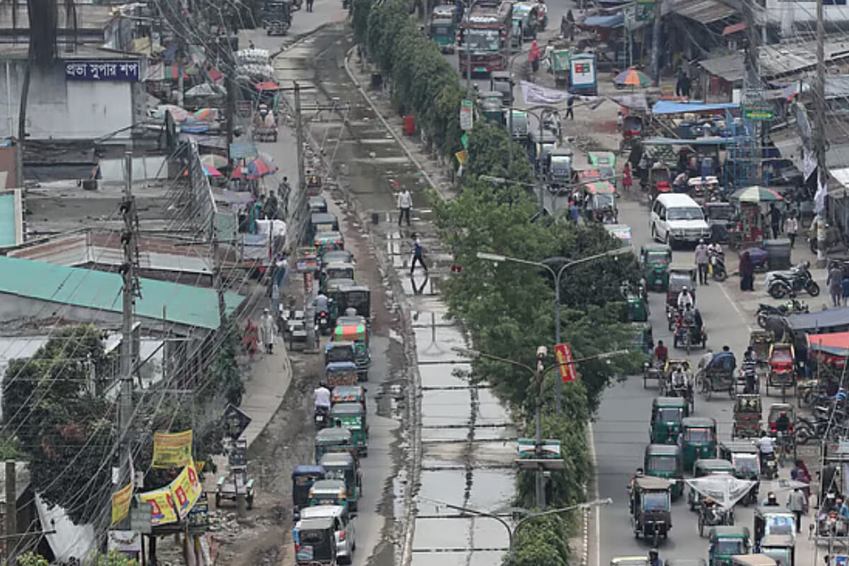 Pre-Eid Roadworks Spark Severe Traffic Gridlock in Bogura