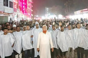 Protesters in Nangalkot Wear Burial Shrouds Demanding BNP Nomination Change