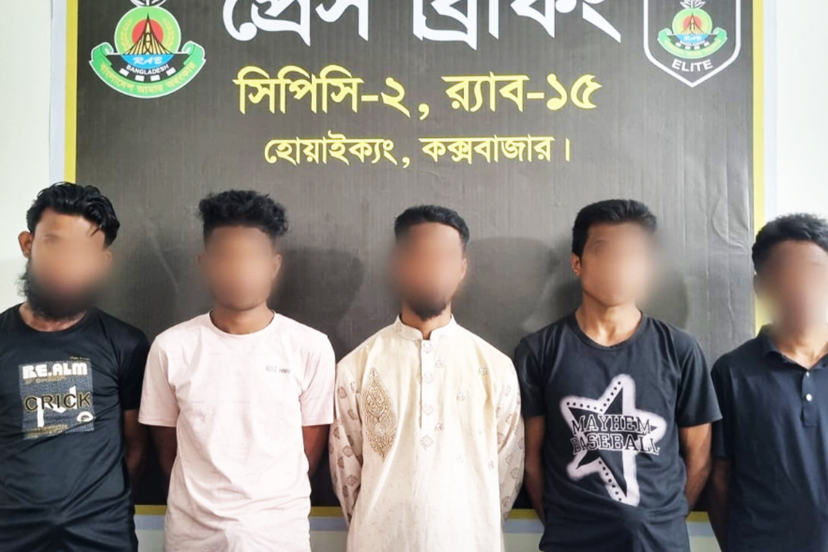 RAB Raids Ukhiya, Five Arrested with Weapons