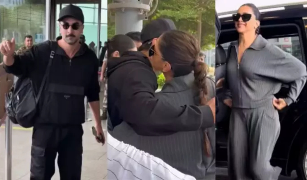 ranbir kapoor and deepika padukone reunite at airport fans witness heartwarming hug Ranbir Kapoor and Deepika Padukone Reunite at Airport; Fans Witness Heartwarming Hug