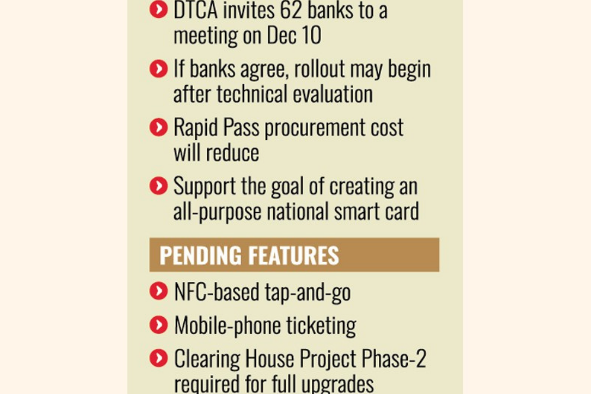 Rapid Pass integration with bank cards advances, promising easier digital ticketing for metro rail users