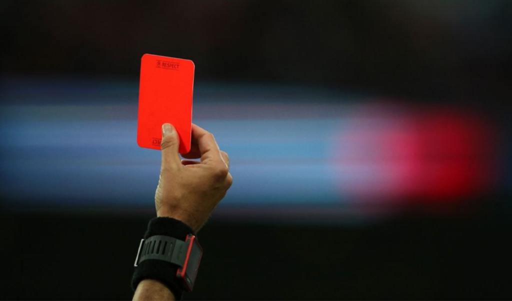 red card shown even before kick off Red Card Shown Even Before Kick-Off