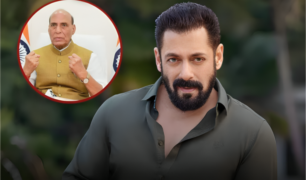 salman khan meets defence minister rajnath singh ahead of film shoot Salman Khan Meets Defence Minister Rajnath Singh Ahead of Film Shoot