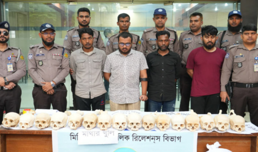 shocking human skull trade busted in dhaka Shocking Human Skull Trade Busted in Dhaka