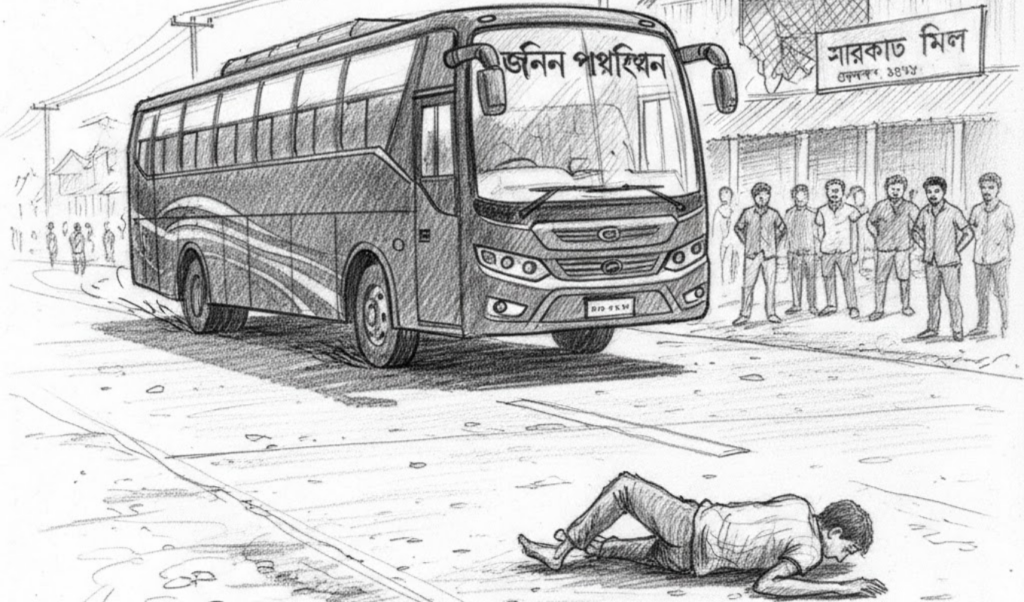 sirajganj bus hits and kills pedestrian Sirajganj Bus Hits and Kills Pedestrian