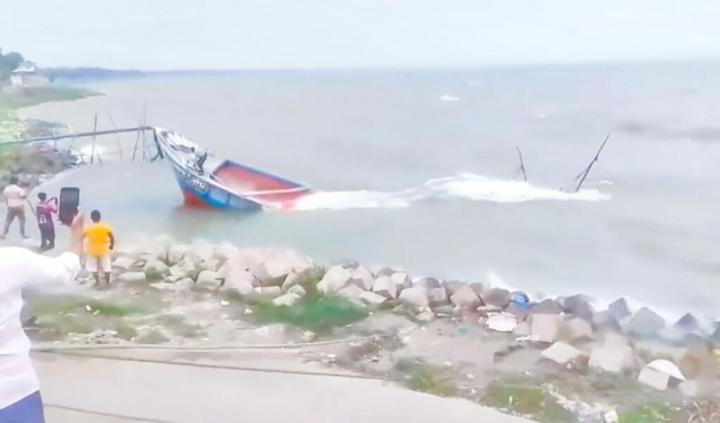 storm capsizes three cement laden barges on padma Storm Capsizes Three Cement-Laden Barges on Padma