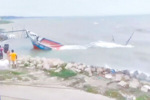 Storm Capsizes Three Cement-Laden Barges on Padma