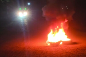 Tension in Barguna as Student League activists set tyres alight to block highway