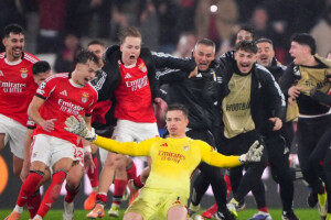 The incredible save by the goalkeeper sent Mourinho’s Benfica past Real into the playoffs
