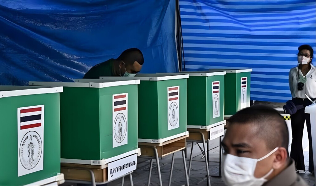 the parliamentary election and referendum are being held in thailand today The parliamentary election and referendum are being held in Thailand today.