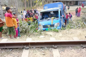 Three Workers Killed After Pickup Hits Train In Faridpur