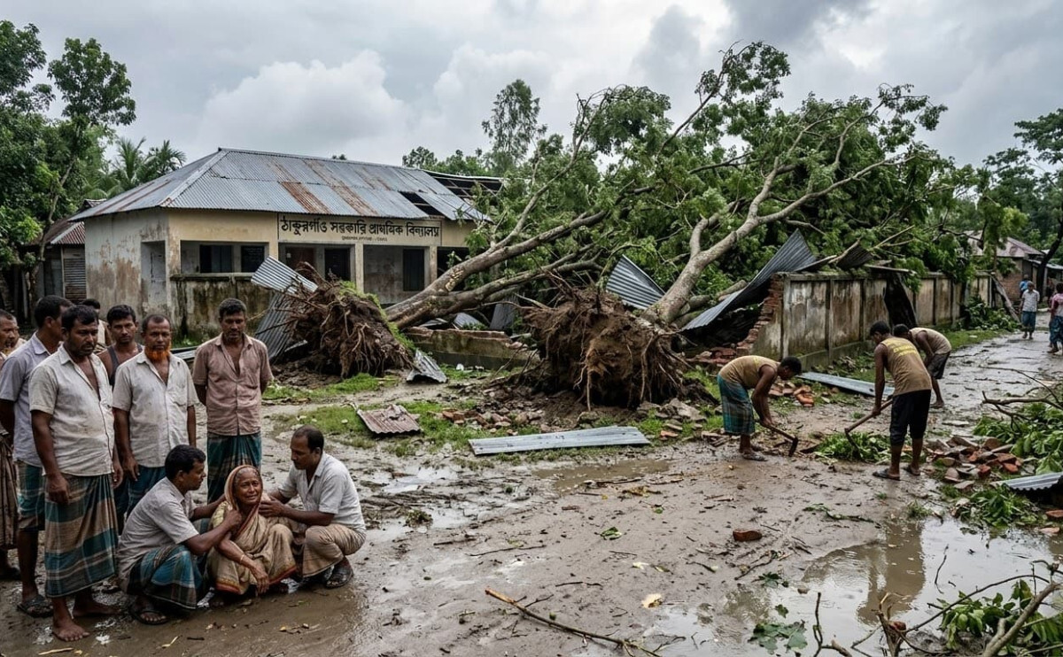 Thunderstorm Devastation in Thakurgaon Kills Student
