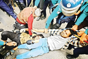 Triple Protest Wave Paralyses Central Dhaka Districts
