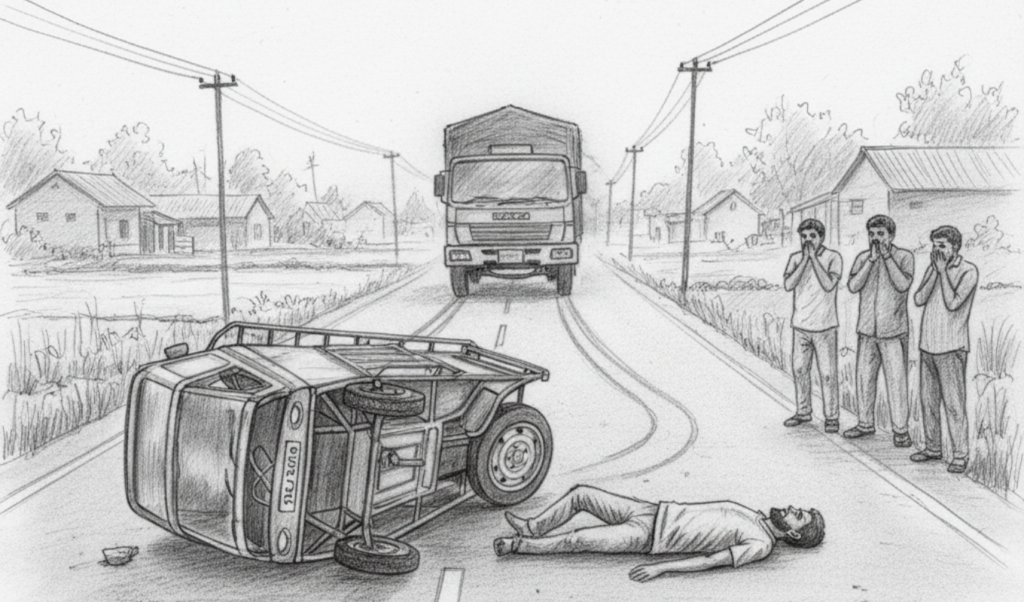 truck crushes van passenger to death Truck Crushes Van Passenger to Death
