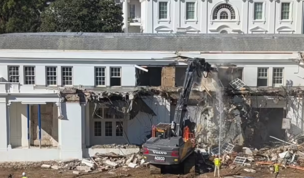 trump begins demolition of white house wing for new 250 million ballroom Trump Begins Demolition of White House Wing for New $250 Million Ballroom