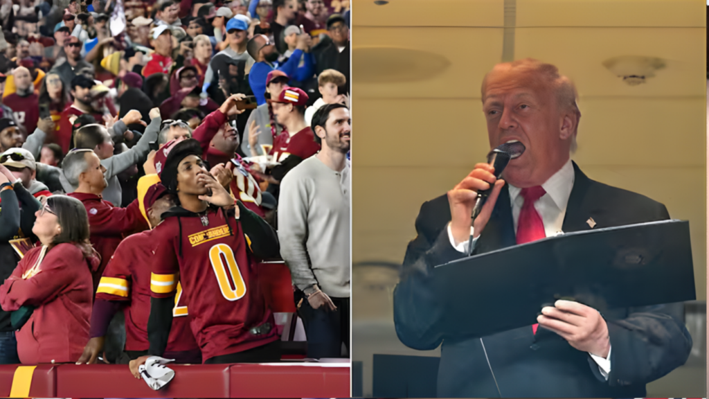 trump booed at nfl game fans react to his appearance Trump Booed at NFL Game: Fans React to His Appearance