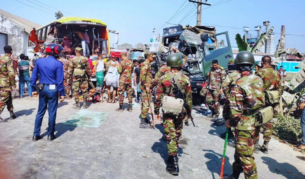 two dead fifteen injured in military truck collision Two Dead, Fifteen Injured in Military Truck Collision