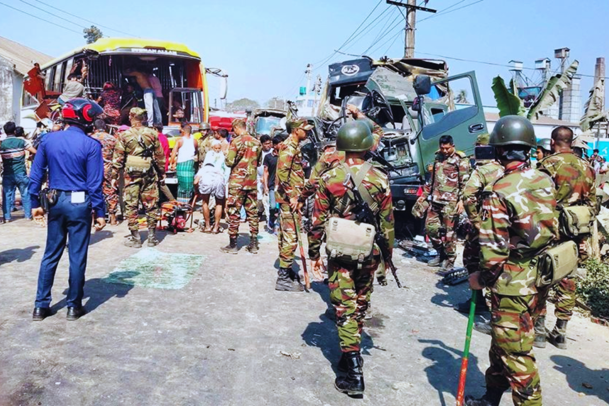 Two Dead, Fifteen Injured in Military Truck Collision