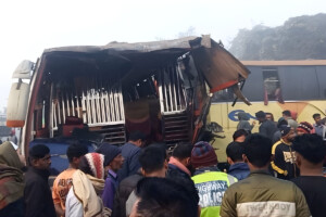 Two Killed, Dozen Injured in Sylhet Bus Collision