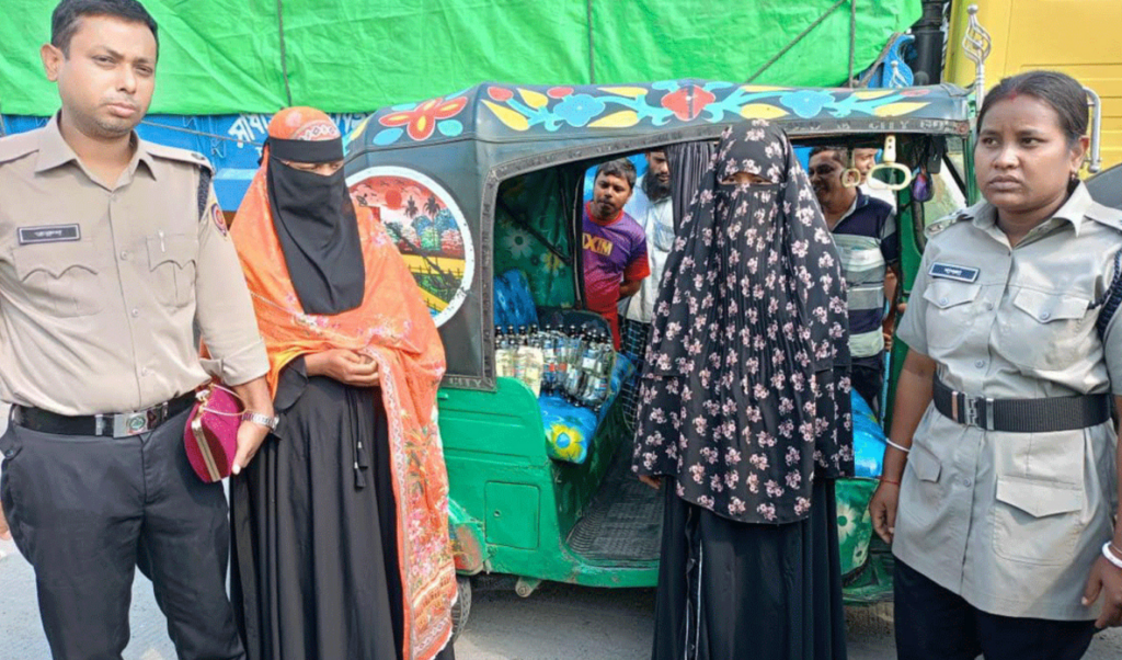two women arrested in gaibandha with 50 bottles of phensedyl Two Women Arrested in Gaibandha with 50 Bottles of Phensedyl