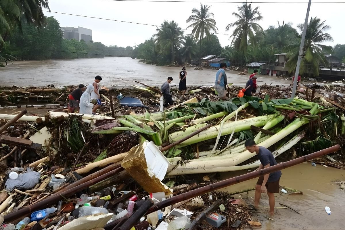 “Typhoon in the Philippines kills 12, affects over 200,000 people.”