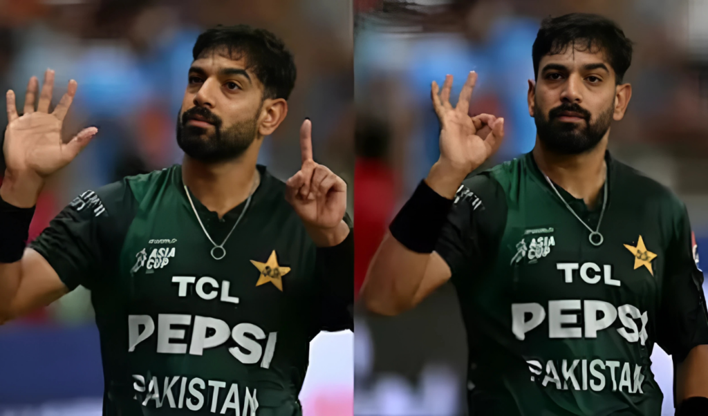 what message did haris rauf send to india with airplane gesture and 6 0 sign What Message Did Haris Rauf Send to India with ‘Airplane Gesture’ and ‘6-0’ Sign?