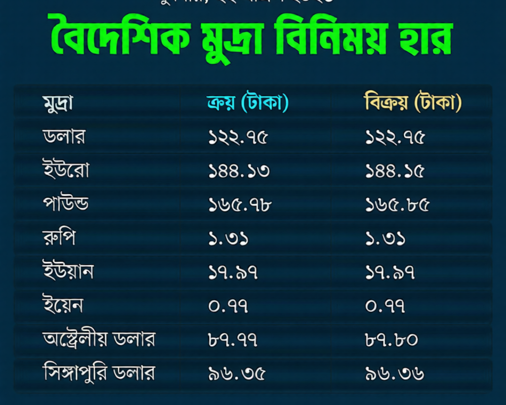 Foreign Exchange Rates Show Mixed Movements in Dhaka