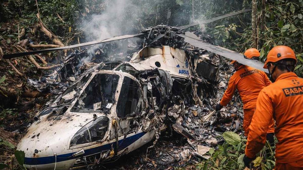 Helicopter Crash in Indonesia Kills Eight